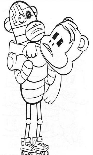 kolorowanka Juliusz Junior malowanka do wydruku małpka Disney z bajki dla dzieci nr 38